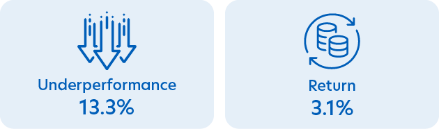 Comparable performance against benchmark