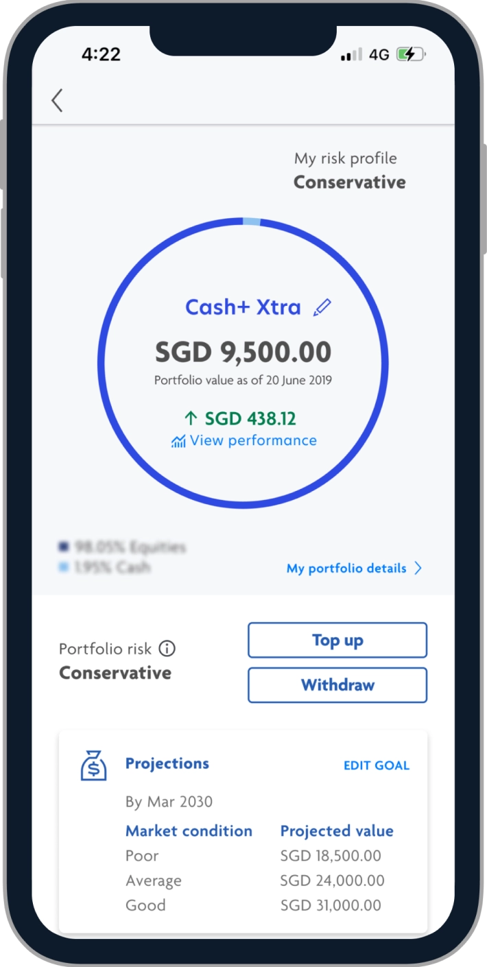 UOBAM Invest Cash+ Xtra App Screen