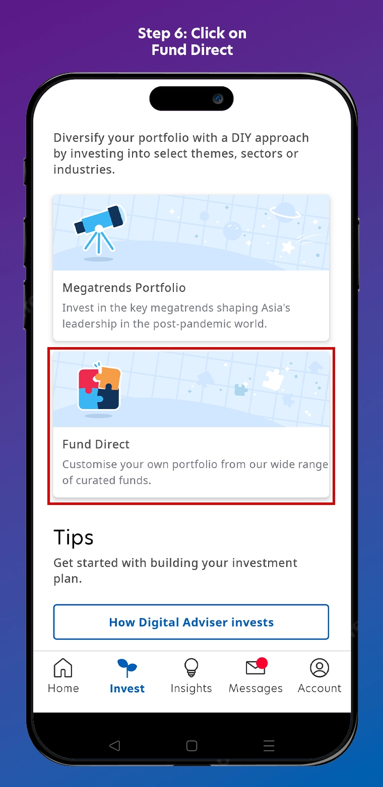 Step 6: Getting started with Fund Direct