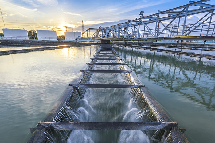 Water Treatment Plant Sunset